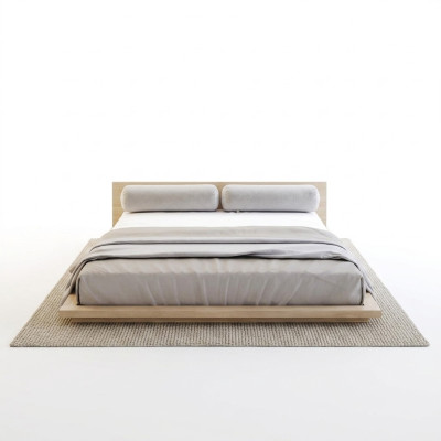 Bed double hotel textile bedroom beds bed frame wood design modern
