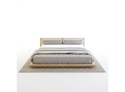 Bed double hotel textile bedroom beds bed frame wood design modern