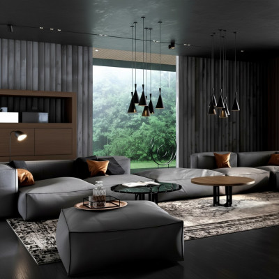 XXL Luxury Sofa Seat Sofas Fabric Living Room Design Couches Upholstery Modern 590 cm