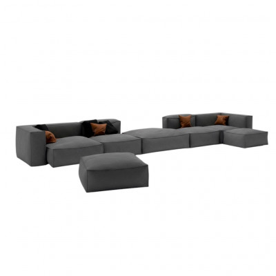 XXL Luxury Sofa Seat Sofas Fabric Living Room Design Couches Upholstery Modern 590 cm