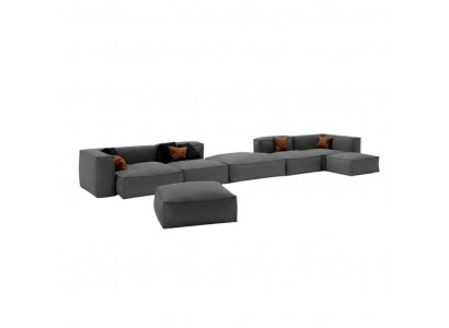 XXL Luxury Sofa Seat Sofas Fabric Living Room Design Couches Upholstery Modern 590 cm