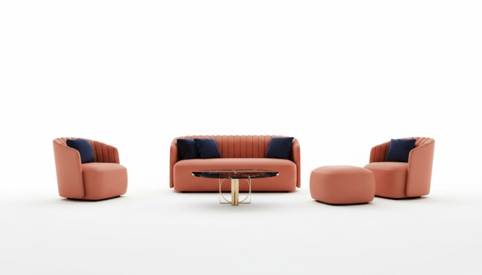 3-piece sofa set 3+2+1-seater suite sofa fabric sofas armchair orange new