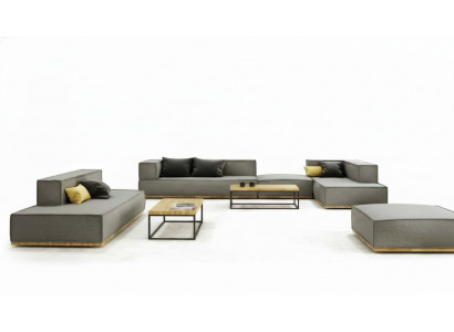 Corner sofa L-shape luxury suite sofa fabric sofas upholstery seating corner modern gray