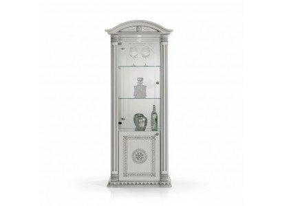 Luxury display cabinet with white glass and design