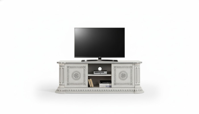 Designer RTV TV stand, luxury cabinet made of white wood, new