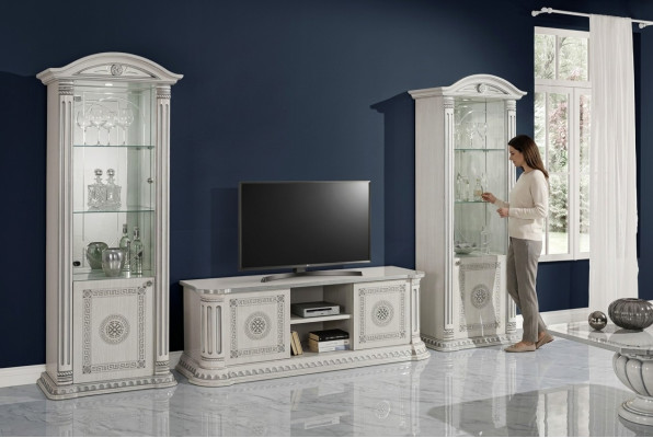 Mobile TV cabinet for the living room, 3-piece set in new wood