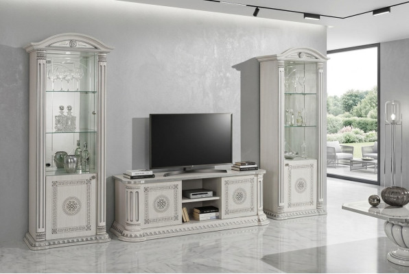 Mobile TV cabinet for the living room, 3-piece set in new wood