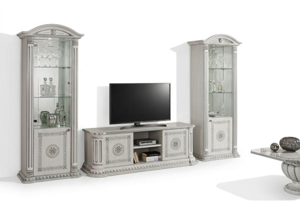 Mobile TV cabinet for the living room, 3-piece set in new wood