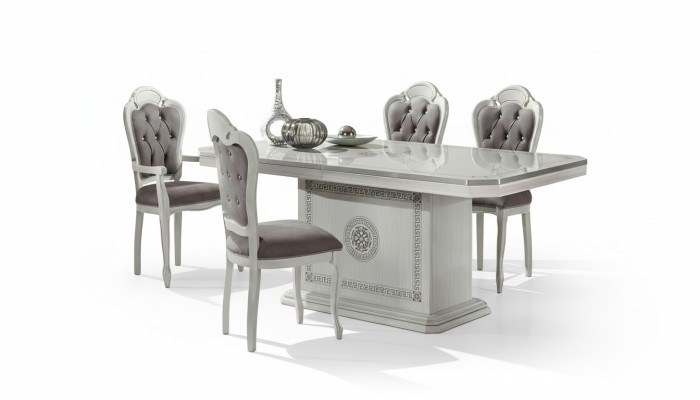 Luxury wooden chairs set of 4 with crystals for dining room