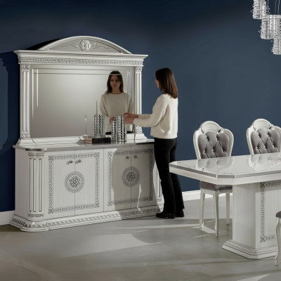 Luxury mobile sideboard with classic wooden design