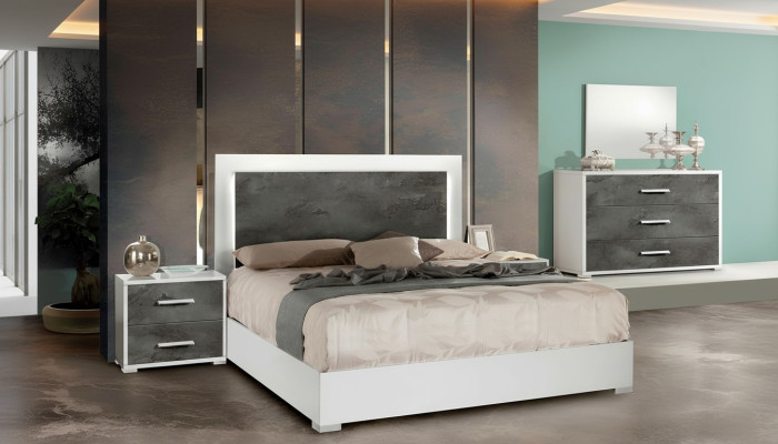 Luxury hotel bed with nightstands 3 pieces