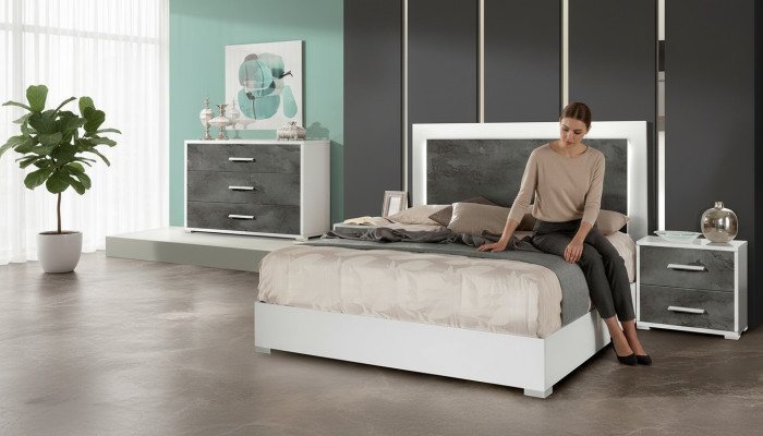 Luxury Doppio hotel bed construction modern gloss 160x200cm new hotel