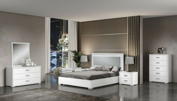 Modern wooden nightstand set for the bedroom