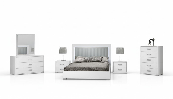 Modern wooden nightstand set for the bedroom
