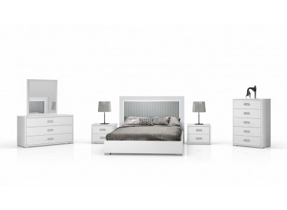 Modern wooden nightstand set for the bedroom