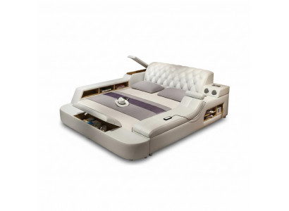 Design multipurpose bed XXL big beds leather hotel upholstery 150x200cm