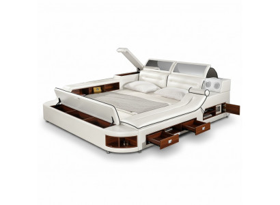 Multifunctional bed double beds hotel XXL big upholstered beds USB sound