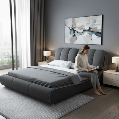 Design wood modern bed 180x200 bedroom couple luxury hotel beds