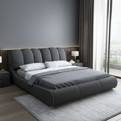 Design wood modern bed 180x200 bedroom couple luxury hotel beds