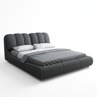 Design wood modern bed 180x200 bedroom couple luxury hotel beds