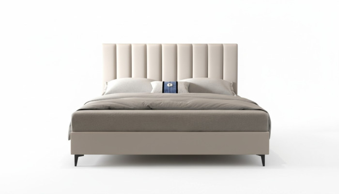 Design wood leather beds 180x200cm furniture bedroom hotel beds