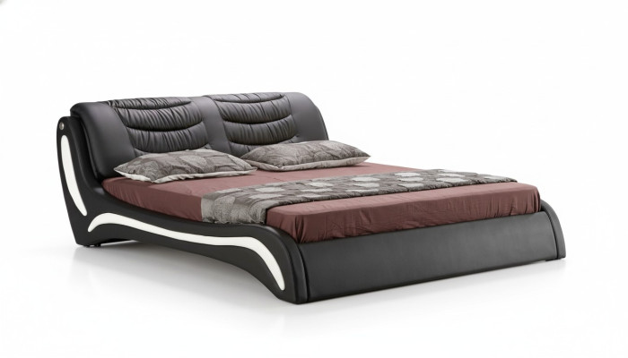Designer bed bedroom beds leather hotel luxury upholstery Italian