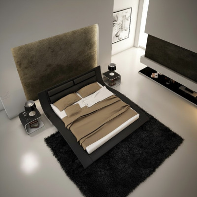 Design Upholstered Hotel Bed 180x200cm Wedding Wood Bedroom Furniture