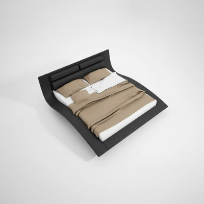 Design Upholstered Hotel Bed 180x200cm Wedding Wood Bedroom Furniture