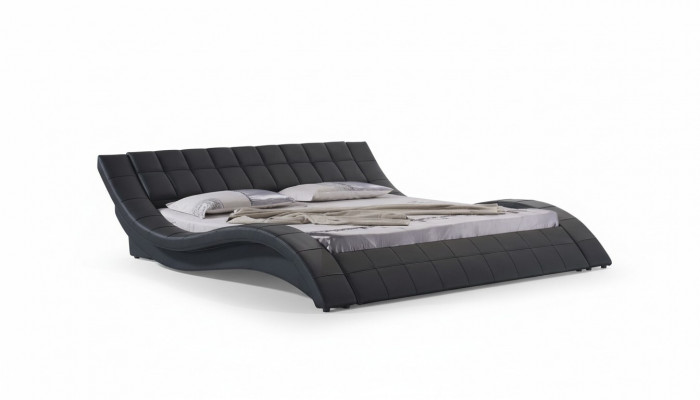 Double hotel beds, marriage/bedroom, leather bed, padded design, luxury.