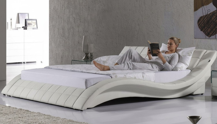 Beds double 180x200cm bedroom leather double bed upholstery design