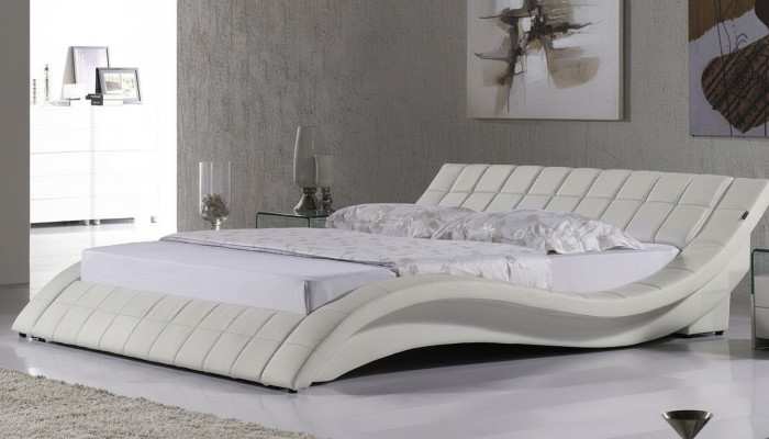 Beds double 180x200cm bedroom leather double bed upholstery design