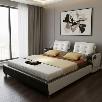 Bed Music System USB Beds Multifunction Luxury Furniture Bedroom