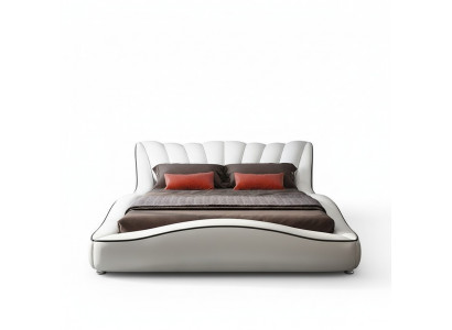 Luxury Double Bedroom Wood Textile Beds 180x200 Bed Classic