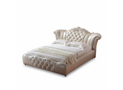 Design Chesterfield Bed Textile Velvet Upholstery Hotel Leather Beds Bedroom