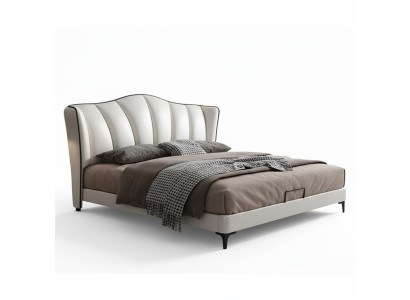 Beds Textile Hotel Luxury Upholstery Seat Leather Italian Designer Bed Bedroom