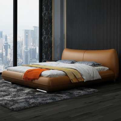 Beds Textile Leather Hotel Luxury Velvet Upholstery Fabric Designer Bed Bedroom