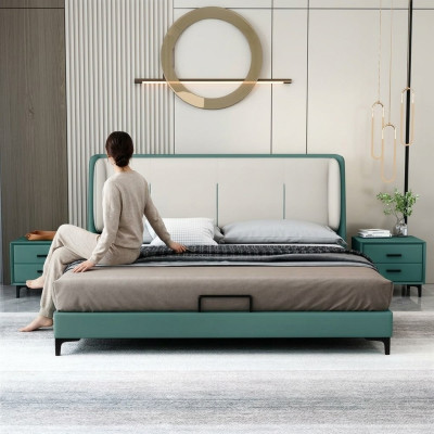 Beds Textile Hotel Luxury Upholstery Fabric Seat Italian Designer Bed Bedroom