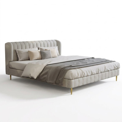 Beds Double Sleep Room Luxury Chesterfield Designer Bed Leather Hotel