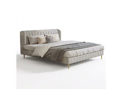 Beds Double Sleep Room Luxury Chesterfield Designer Bed Leather Hotel