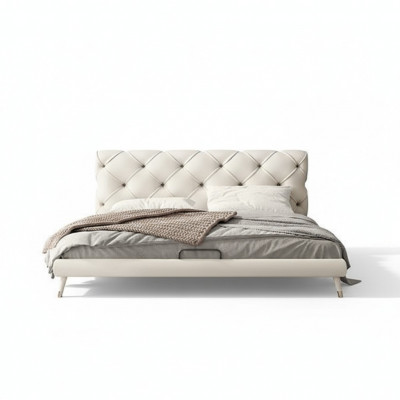 Beds 180x200cm Bedroom Textile Fabric Bed Chesterfield Design Luxury