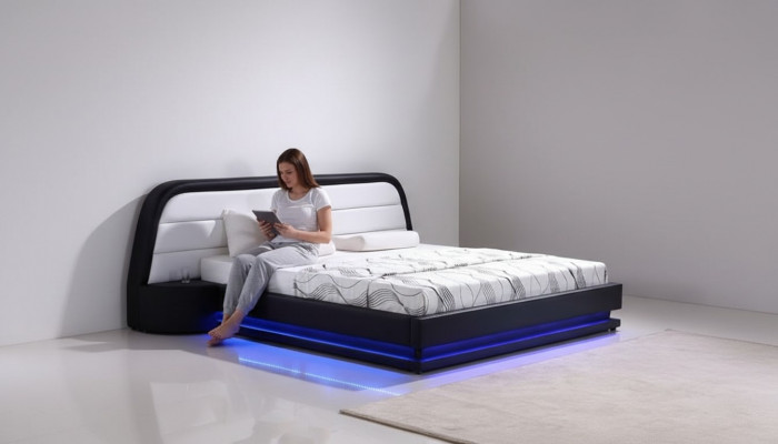 Beds Textile Leather Hotel Luxury Upholstery Design Wood Designer Bed