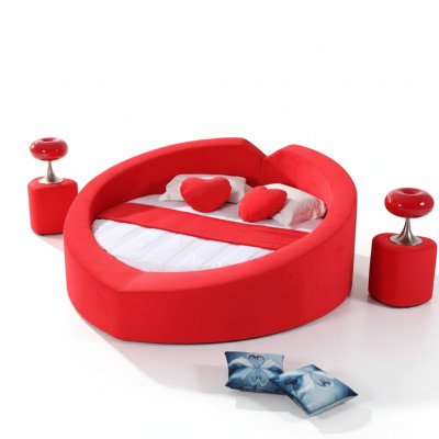 Designer heart-shaped bed honeymoon bed luxury bed frame bed brothel