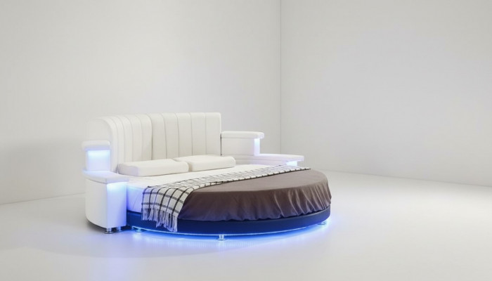 Round Bed Furniture Modern Luxury Beds Bed Frame 200x200 Round