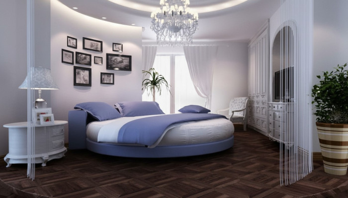Round Leather Bed 200x200 Luxury Upholstered Round Beds Round Fabric Hotel