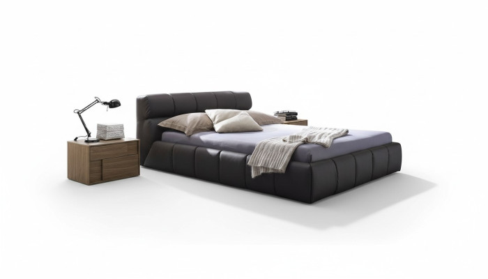 Beds Sleeping Room Leather 180x200cm New Bed Upholstered Design Luxury