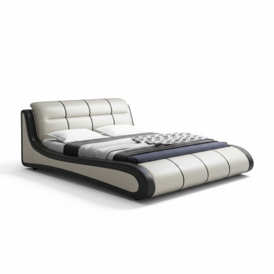 Luxury Upholstered Beds Fabric Double New Bedroom Design Bed Leather