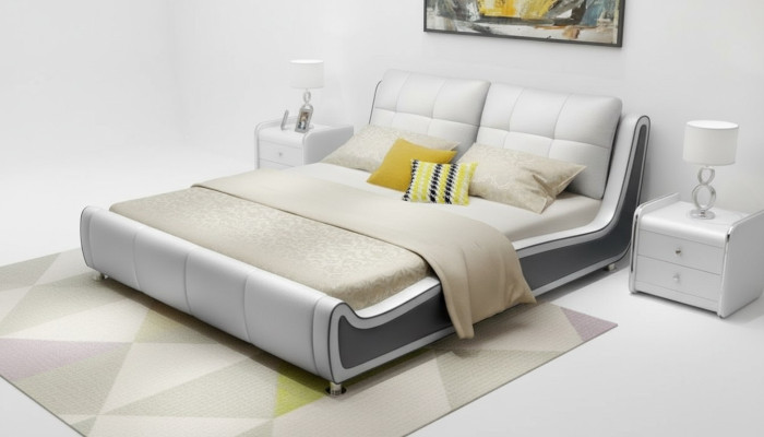 Bed Pillow Design Deco Luxury Double Hotel Beds Marriage Sleep Room Leather
