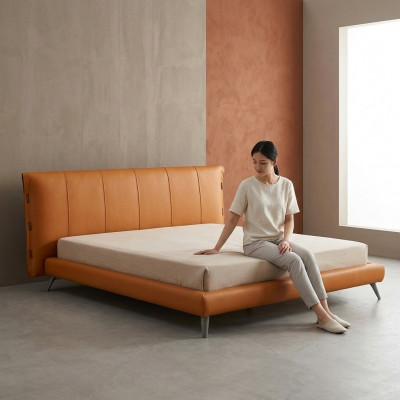 Upholstered Double Beds Metal Design Luxury Bed Bedroom Italian