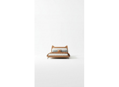 Modern hotel leather fabric double bed 160x200cm designer double bed