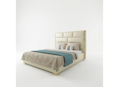 Designer double bed bed bedroom beds leather hotel luxury upholstery